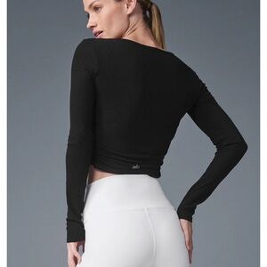 Alo Yoga Black Long Sleeve Top